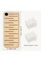 Wooden Walnut Wood Muline Stand Magnet Holder and 20 Pieces Pvc Muline Wrapping Card Gift - 3