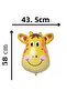Giraffe Head Foil Balloon - Animal Figured Party Balloon - 4