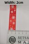 2CMX 5MTCHRISTMAS PATTERNED RED COLOR GROGREN RIBBON - 2