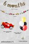 Race Cars 6 Months Half Age Party Balloon Chain Set with 6 Months Banner - 2