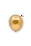 Small Mini Size Gold Colored Chrome Balloon 10 Pieces 6 Inch 15 Cm Golden Yellow Very Shiny Birthday Balloon - 4