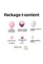 Balloon Set Macaron Pink-Chrome Pink-Pastel White Set of 60 Balloon Chain - 2
