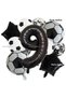 Black and White Concept 9 Years Old Birthday Balloon Set Black and White Football Theme Birthday Balloon Set
