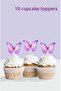 Purple butterfly 3d party set supplies - 5