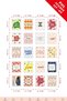 60 Pieces Stamp Shaped Sticker Label Set (2 Pages A5 Size) - 2