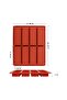 قالب سيليكون دبي قالب شوكولاتة ومستطيل 8 لتر - 4