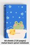 Frog in the Bathtub Design A5 Spiral Hard Cover Notebook 120 Sheets