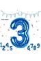 Number Foil Balloon Navy Blue Number Balloon Blue 3 Year Old Balloon 76 Cm Number Balloon Flying Balloon Helium Balloon