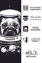 غطاء وسادة فردي مطبوع على الوجهين منقوش عليه Pug Life - 3