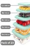 23" Rectangular Food Set - Microwave Safe Green - 2