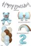 Teddy Bear Rainbow Themed Baby Boy Concept Birthday Age Set - 2