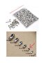 3.2 mm, Clip Closing for Ball Chain, Closing Clip for Card Hanger Chain, Nail Clipper Chain - 3