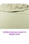Cotton Viscose Woven Cream Beige (Width 160 cm X Length 225 cm)