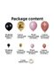 Balloon Set Black-Chrome Gold-Macaron Pink-Chrome Rose Gold 60-Piece Balloon Chain Set - 2