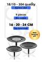 9 Pieces 16-20-24 Cm 18/10 Steel 3 Size Double Grater Mixing Bowl Storage Container Set - 3