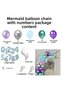 Mermaid Birthday Concept Balloon Chain Number Balloon and Background Curtain - 4