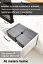 5 Deep Food Storage Containers with Labels - Large Size Flour Pulses Container Food Box Anthracite 5300 ml - 4