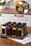 Mienda Home 12-Piece Black Spice Rack Set - with Wooden Stand, Label - 2
