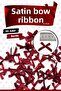 Bow Satin 6 mm Ribbon Bow Ribbon Ornament 50 Pieces -T1380 - 3