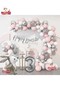 SILVER PINK LUXURY 3 YEARS OLD RABBIT FOIL BIRTHDAY DECORATION BIRTHDAY PARTY BALLON CHAIN SET - 3