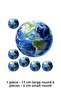 World 7 Pieces Round Edible Cake Decoration Cookie Cupcake Sugar Batter Paper Print