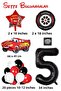 5 Years Old Cars Themed Birthday Party Celebration Balloon Set - 3