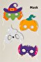 Halloween Themed Mask 4pcs * (thick Paper) - 3