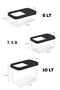 9-Piece Pulses Storage Container - Food Storage Container with Sliding Lid Flour Container Anthracite 3x(5 Lt-7.5 Lt-10 Lt) - 2