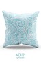 Double Sided Printed Turqua Pattern Single Throw Pillow Case
