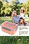 2 Tiers Locked Lid Food Container - Compartmented Lunch Box Diet Nutrition Box Sauce Bowl Fork Spoon Pink - 6