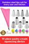 Long Lasting 10 Pieces Stainless Steel Cake Cream Squeezing Apparatus Set Sac Bag Decorative Ornament