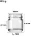 40 ml Metal Black Lid 40 Cc Transparent Sample Glass Jar Small 2 Pcs - 3