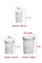 Set of 12 Baroque Round Jars - 3 Sizes Storage and Food Containers (4*2000 ML, 4*1000 ML, 4*500 ML) - 4