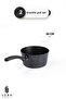 Plchf Black Granite 20 cm Frying Pan with Steel Strainer, Non-Stick - 7
