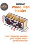 DeepCraft Wooden Kids Desk Top Square Pencil Holder & Organizer-Spiderman - 2