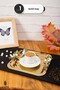 1 1 Piece Olive Branch Gold Coffee Presentation Tray - 22 cm Stylish and Elegant Design