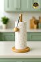 Bamboo vertical kitchen paper towel holder, Bamboo napkin holder, towel napkin holder, roll towel holder