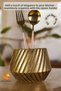 Countertop Spoon Holder Modern Countertop Spoon Holder Decorative Vertical Spoon Holder Antique Gold Color Model 21 - 2