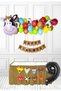 9 Years Farm Animals Theme Balloon Party Set Cow Foil Balloon Red Green Yellow Blue Coffee Balloon