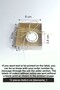 White Label Flower Printed, Kraft Acetate Box with Lid, 15 Pieces Gift Box with Drawstring (8x8x3 Cm) - 2
