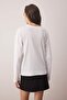 Beyaz-Beyaz 2'li Paket %100 Süprem Oversize/Geniş Kesim Örme T-Shirt TWOAW25TS00004 - 8