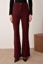 Bordo Flare İspanyol Paça Bootcut  Dokuma Pantolon TOFAW19BB0581 - 3