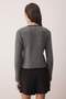 Antrasit Fitted/Vücuda Oturan Kurdele Detaylı Crop Triko Hırka TWOAW26HI00173 - 4