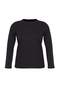 Siyah %100 Pamuk Uzun Kollu Bisiklet Yaka Regular Basic Örme Büyük Beden T-Shirt TBBAW26BF00000 - 5