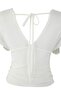 Ekru Fitted/Vücuda Oturan Büzgü/Drape Detaylı Örme Bluz TWOSS25BZ00605 - 9