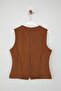 Special Collection Tan Buttoned Slim/Fitted Knitted Suede Blouse Twoaw26Bz00009 - 6