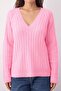 Wardrobe Essentials Pembe Yumuşak Dokulu Fitilli Triko Kazak TWOAW26KZ00078 - 3