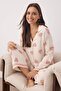 Ekru Kapli Belmando Dokuma Pijama Takımı THMAW26PT00025
