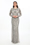 Laila Maxi – Silver Modest Evening Gown - 3