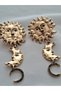 Antique Looking Mystic Women's Earring with Sun Figure – Bohemian Jewelry - 3